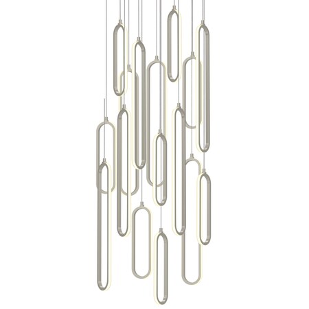 Afx Sienna LED Round Pendant, 24 in.W, Painted Nickel Finish, 232W, 5CCT SIEP99LAJD1NPRND16